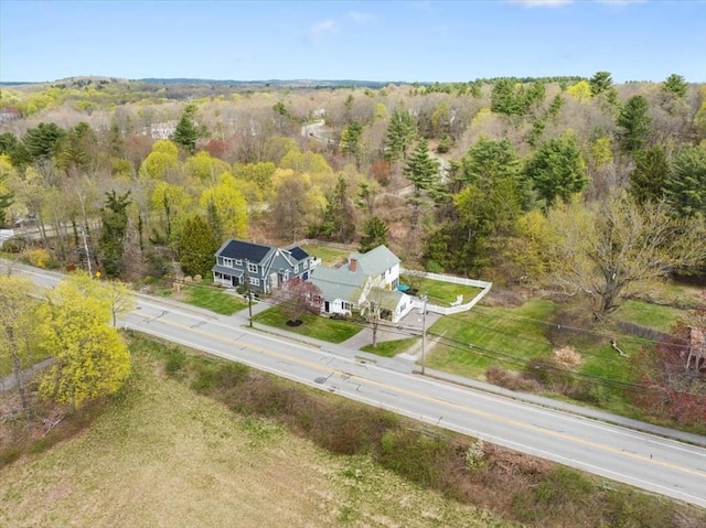 76 Union St, Natick, MA 01760 - bird's eye view featuring a forest view