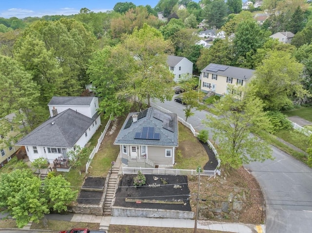 aerial view of residential area