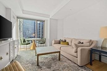 living room featuring hardwood / wood-style flooring