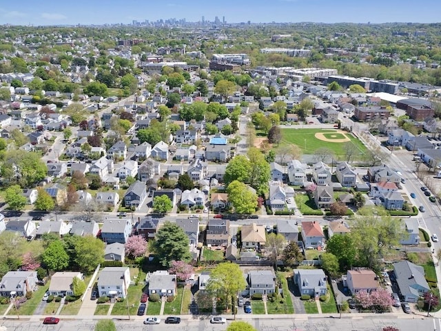108 Edward Rd, Watertown, MA 02472 - aerial overview of property's location with nearby suburban area