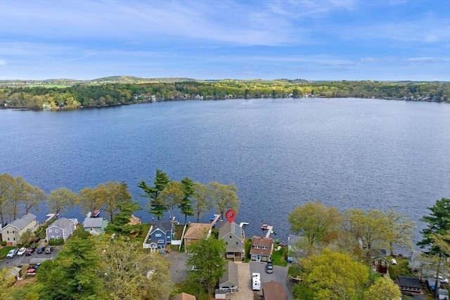 43 W Shore Rd, Merrimac, MA 01860 - aerial perspective of suburban area with a large body of water