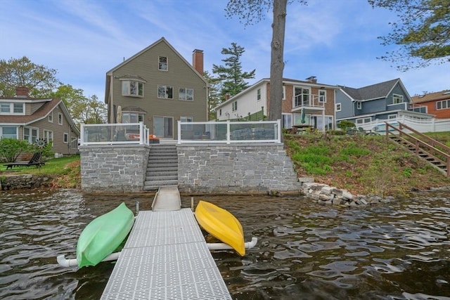 43 W Shore Rd, Merrimac, MA 01860 - dock featuring stairs and a water view