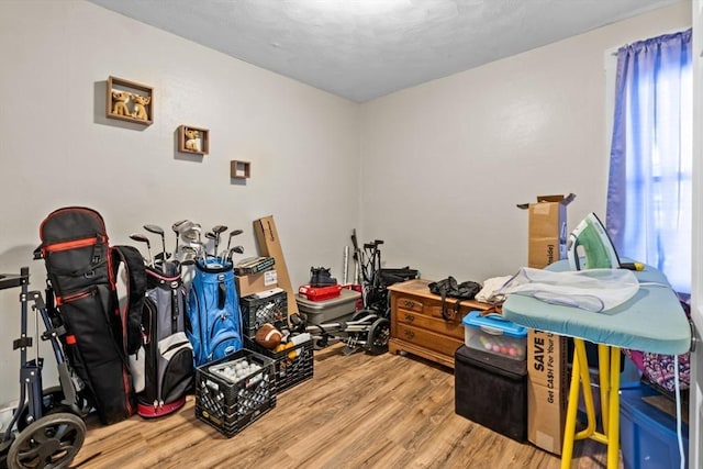 interior space featuring wood finished floors