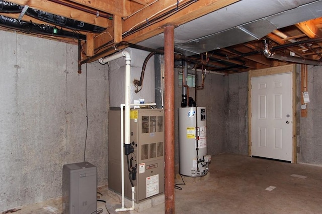 18 Periwinkle Ln, Mashpee, MA 02649 - unfinished basement featuring gas water heater