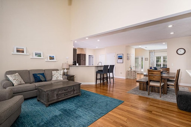 194 Crownshield Ave Unit 194, Uxbridge, MA 01569 - living room featuring wood finished floors and recessed lighting