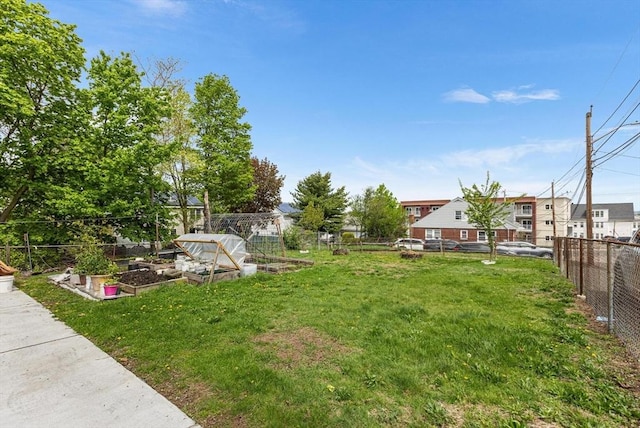 view of yard with a vegetable garden