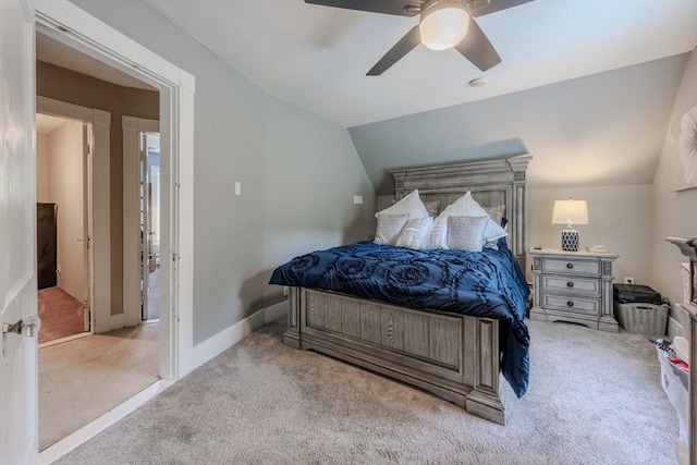 735 Hildreth St, Dracut, MA 01826 - bedroom with carpet flooring, lofted ceiling, and ceiling fan
