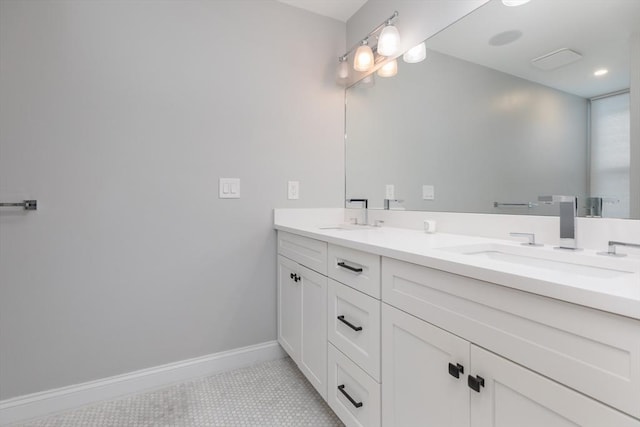 bathroom featuring vanity