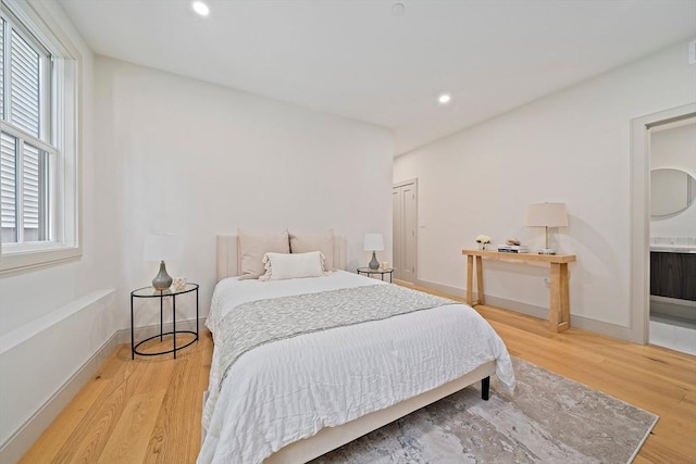 59 Falcon St Unit 1, Boston, MA 02128 - bedroom featuring wood finished floors and recessed lighting