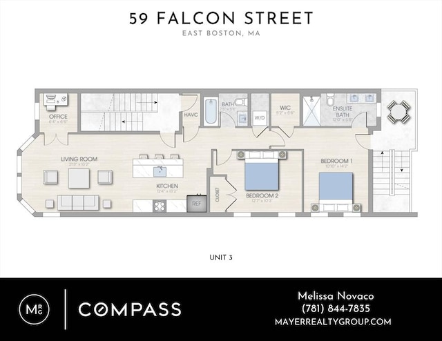 59 Falcon St Unit 1, Boston, MA 02128 - view of property floor plan