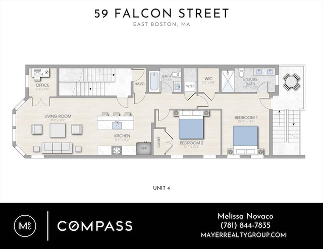59 Falcon St Unit 1, Boston, MA 02128 - view of room layout