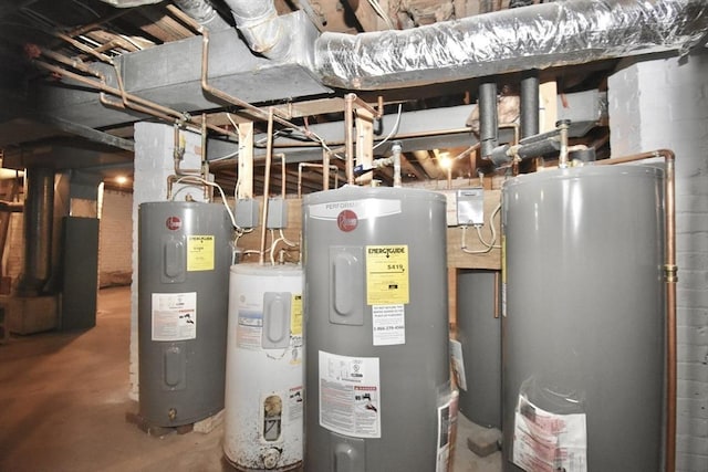 855 Liberty St, Springfield, MA 01104 - utility room featuring water heater and heating unit
