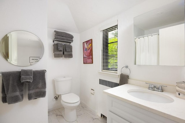 5 Southwick, Newton, MA 02468 - full bath featuring marble finish floors, toilet, vanity, and baseboards