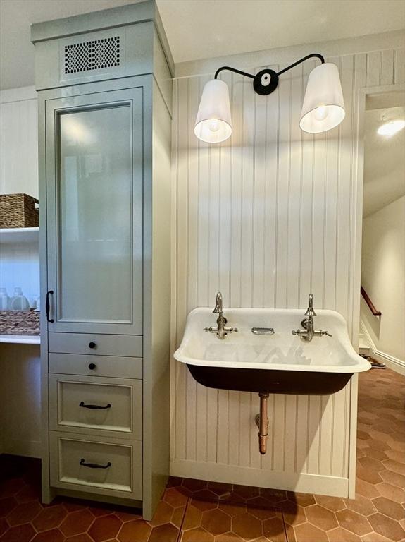 bathroom featuring tile patterned flooring