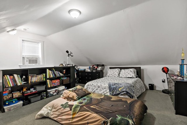 1185 Read St, Somerset, MA 02726 - bedroom featuring carpet flooring, vaulted ceiling, and cooling unit