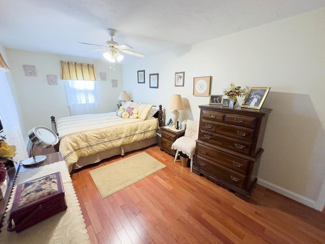 93 Mccracken Rd, Millbury, MA 01527 - bedroom with light wood-type flooring, a ceiling fan, and baseboards