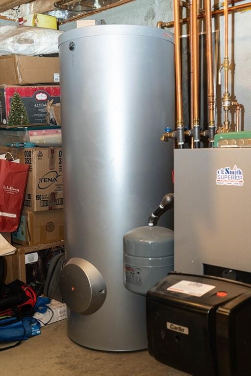 93 Mccracken Rd, Millbury, MA 01527 - utility room with water heater