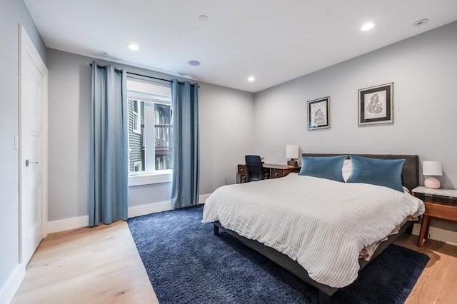 510 Dorchester Ave Unit 2R, Boston, MA 02127 - bedroom featuring light wood finished floors, baseboards, and recessed lighting