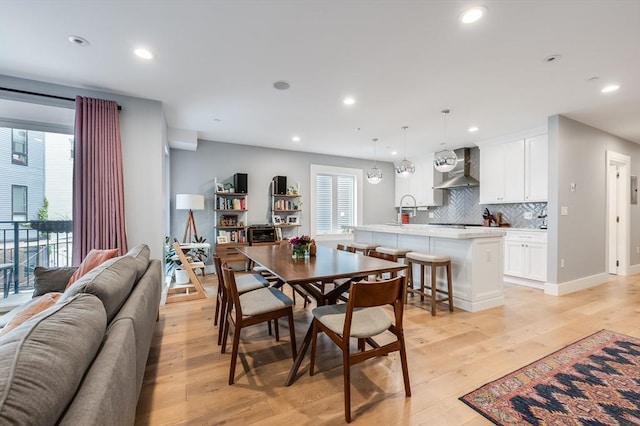 510 Dorchester Ave Unit 2R, Boston, MA 02127 - dining area with light wood-style flooring and recessed lighting