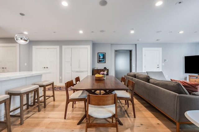 510 Dorchester Ave Unit 2R, Boston, MA 02127 - dining room with light wood-style floors and recessed lighting