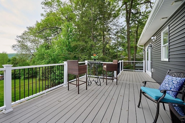 view of wooden deck