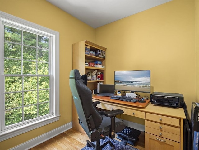 455 Brockelman Rd, Lancaster, MA 01523 - office area featuring light wood-type flooring and baseboards