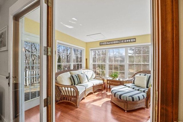 view of sunroom