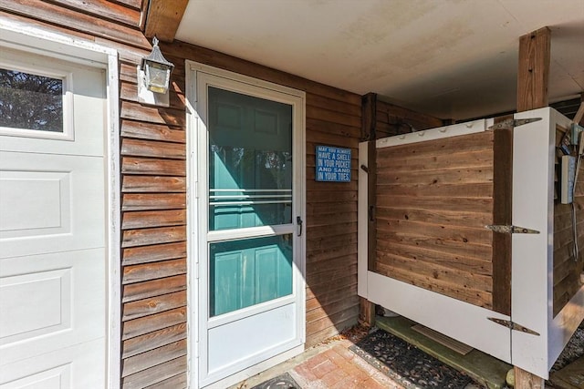 view of doorway to property