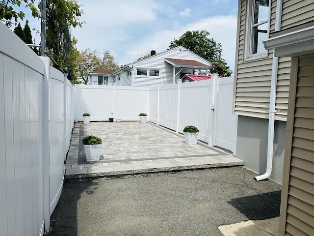 view of patio with a fenced backyard