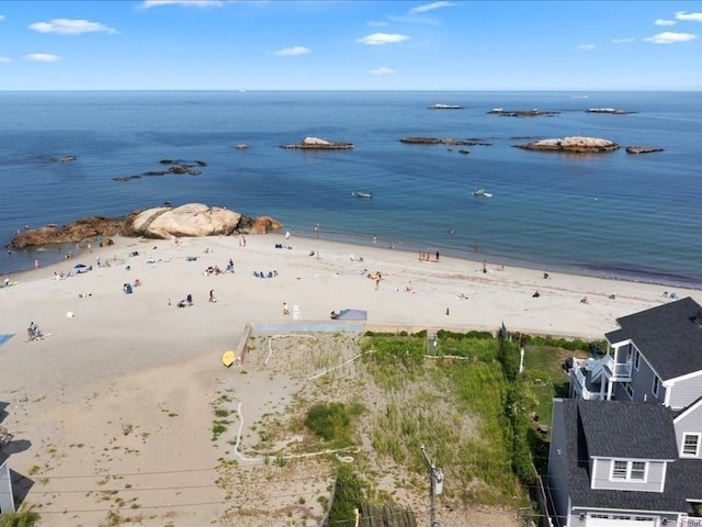 property view of water featuring a view of the beach