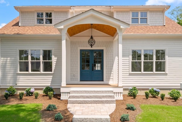 14 Norman Ave, Newburyport, MA 01950 - doorway to property featuring roof with shingles