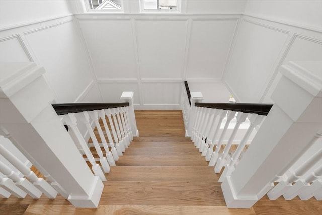 14 Norman Ave, Newburyport, MA 01950 - stairway with a decorative wall and wood finished floors