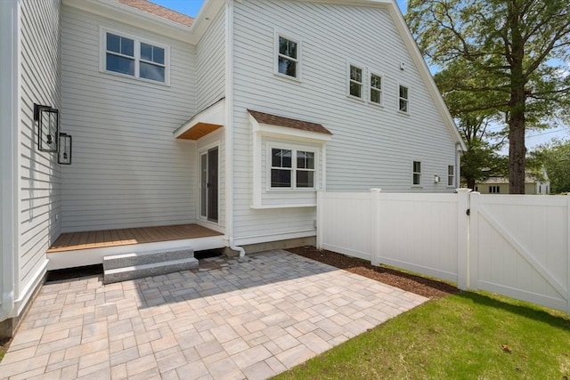 14 Norman Ave, Newburyport, MA 01950 - back of house featuring a patio area, a gate, and a wooden deck