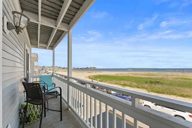 92 Winthrop Shore Dr Unit 2, Winthrop, MA 02152 - balcony with view of water and beach