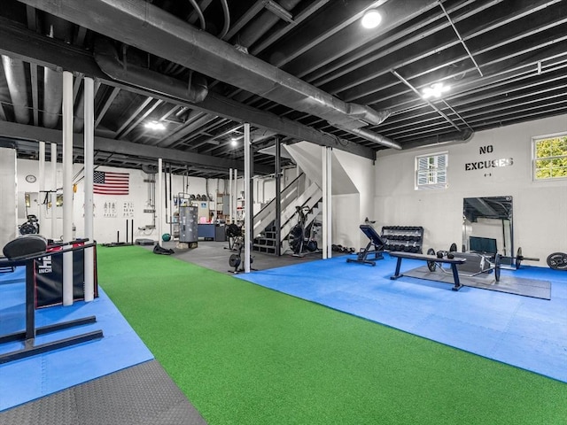 view of exercise area