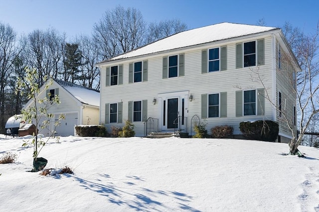 colonial house with a garage