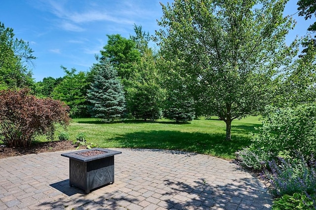 985 Tinkham Rd, Wilbraham, MA 01095 - view of patio / terrace featuring a fire pit