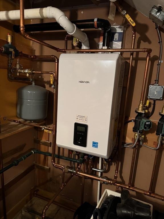 64 Edgewater Dr, Wareham, MA 02571 - utilities with tankless water heater