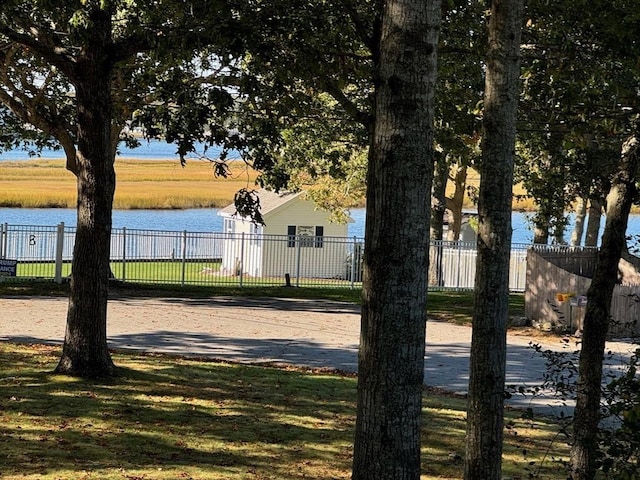 64 Edgewater Dr, Wareham, MA 02571 - view of yard with fence and a water view