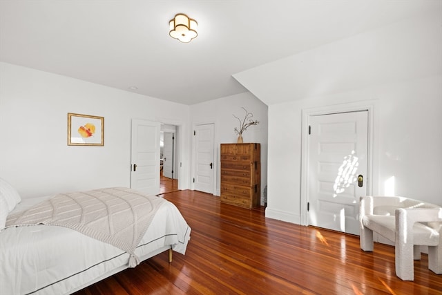 bedroom featuring hardwood / wood-style flooring