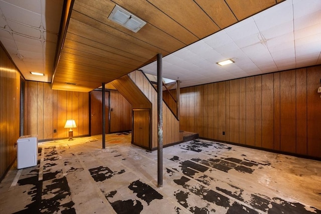 4 Cypress Rd, Natick, MA 01760 - finished basement with wooden walls and stairway