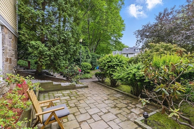 35 Nonantum St Unit E, Boston, MA 02135 - view of patio with stairs