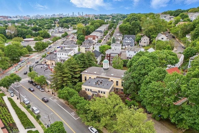 35 Nonantum St Unit E, Boston, MA 02135 - view of property location with a tree filled landscape and city skyline