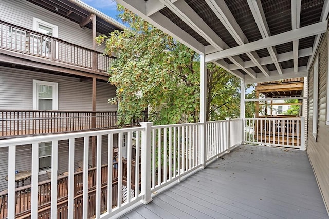 view of wooden terrace