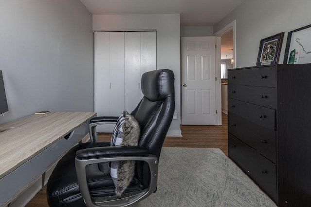 130 Tudor St Unit D, Boston, MA 02127 - office area with dark wood-style flooring