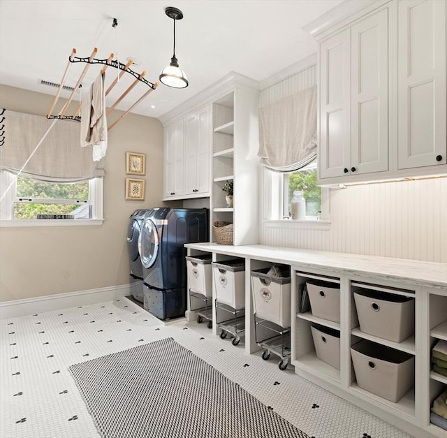 4 Cobb Ave, Manchester, MA 01944 - washroom featuring cabinet space and washing machine and dryer