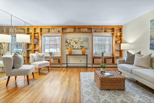 sitting room featuring wood-type flooring