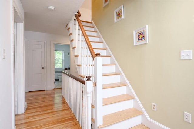 51 Rustlewood Rd, Milton, MA 02186 - staircase with wood finished floors