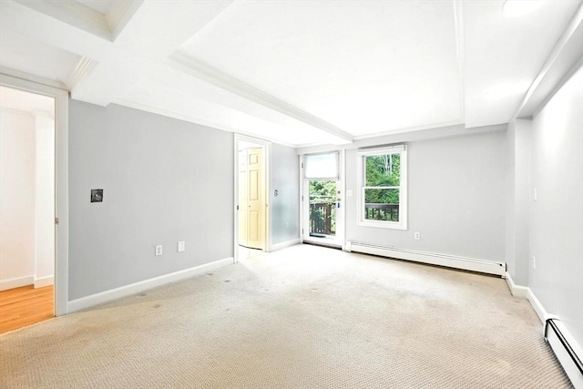 1095 Main St, Hanover, MA 02339 - carpeted spare room featuring a baseboard heating unit