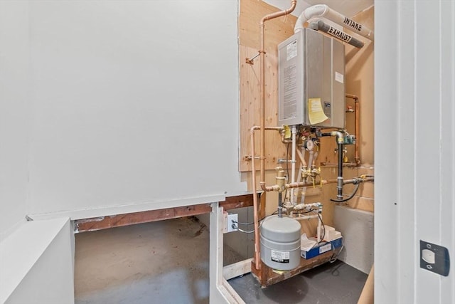 utilities featuring tankless water heater